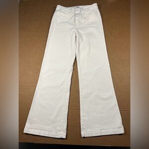 SOLD Paige Leenah White Denim High Rise Wide Leg Flare Jeans Womens Size 29